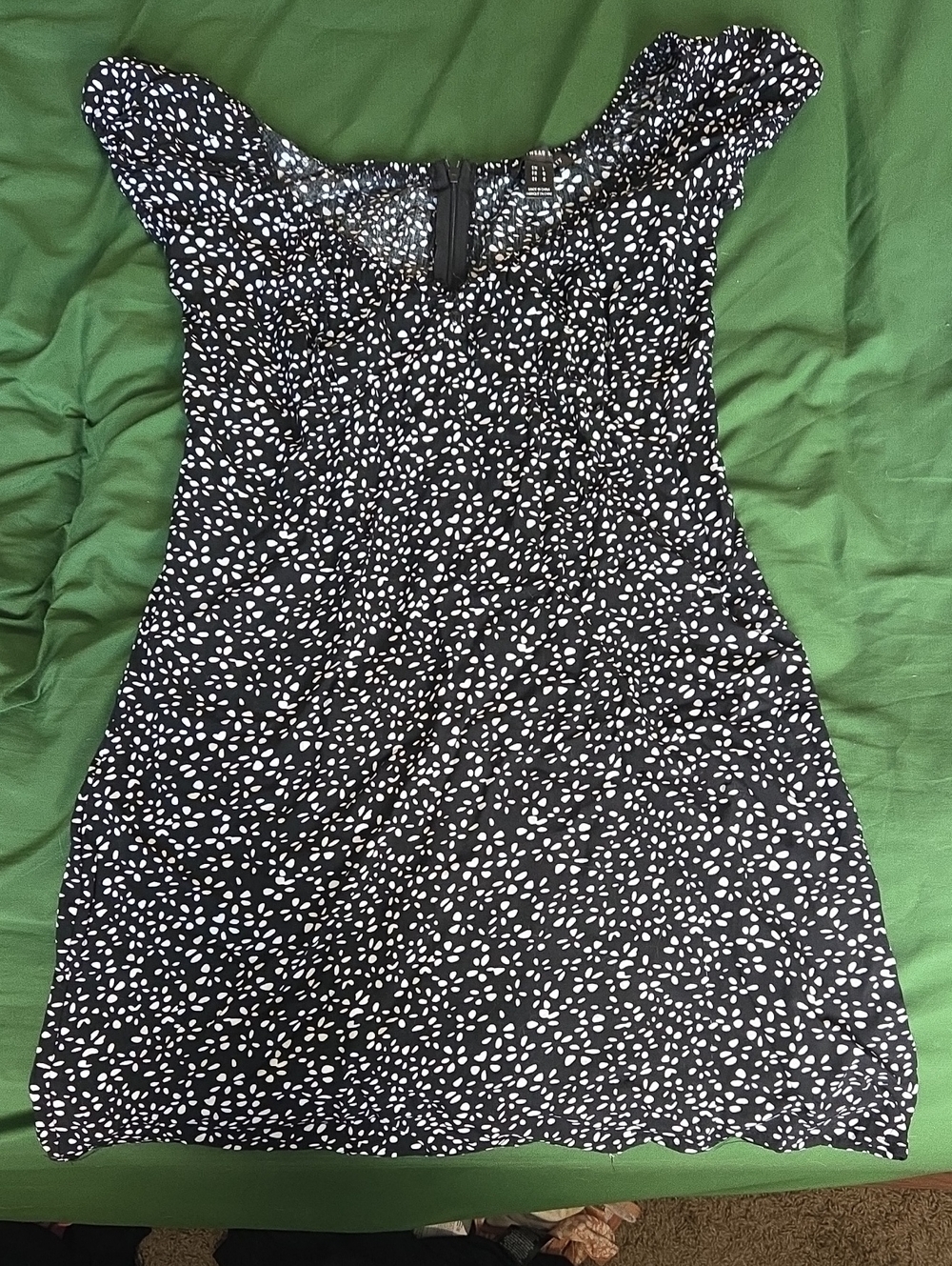 Off-Shoulder Printed Mini Dress